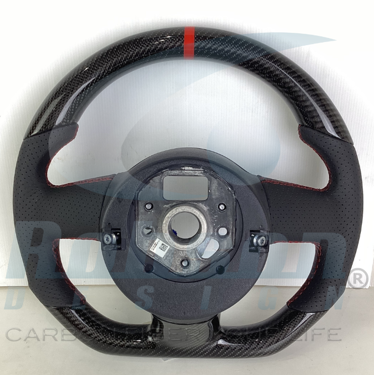 Audi R8 Carbon Fiber Steering Wheel 2008-2015 *Red Ring* (core exchange required) - Image 2