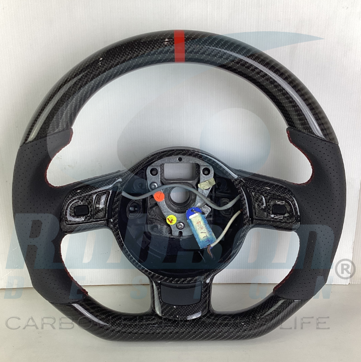 Audi R8 Carbon Fiber Steering Wheel 2008-2015 *Red Ring* (core exchange required)