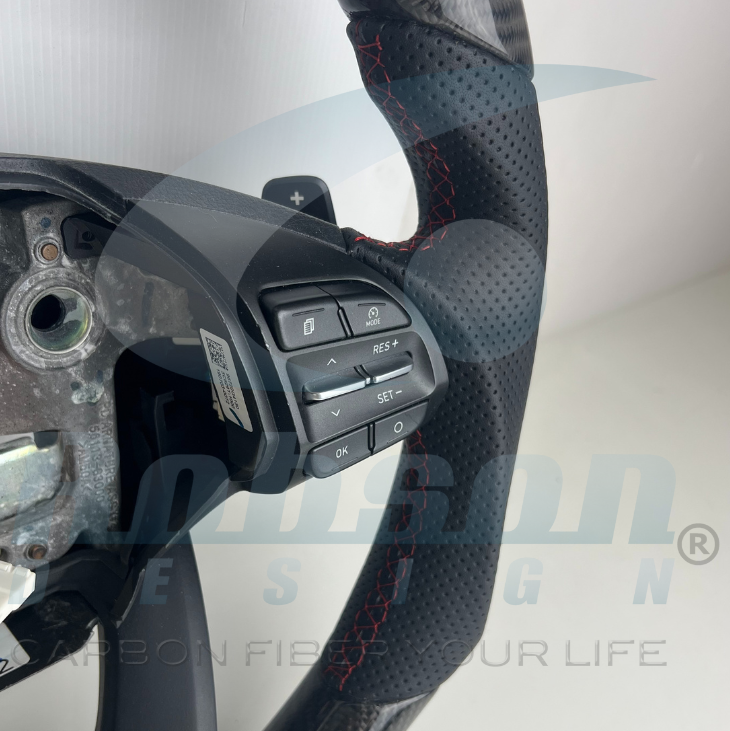 Hyundai Veloster i30 Elantra 2017-2020 carbon Fiber Steering Wheel (core exchange required) - Image 2