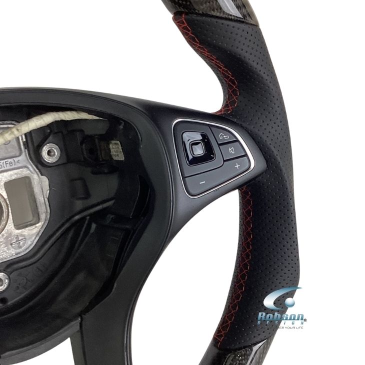 Mercedes Benz A/B/C/E Class GLB E200 E250 W204 W205 W207 W212 W213 2015-2019 carbon Fiber Steering Wheel (core exchange required) - Image 2