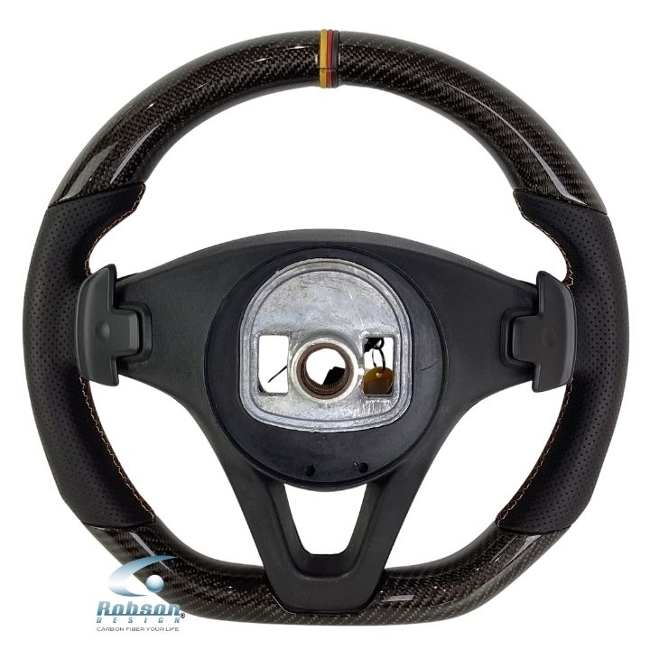 Mercedes Benz A/B/C/E Class GLB E200 E250 W204 W205 W207 W212 W213 2015-2019 Premium Carbon Fiber Steering Wheel (core exchange required) - Image 3