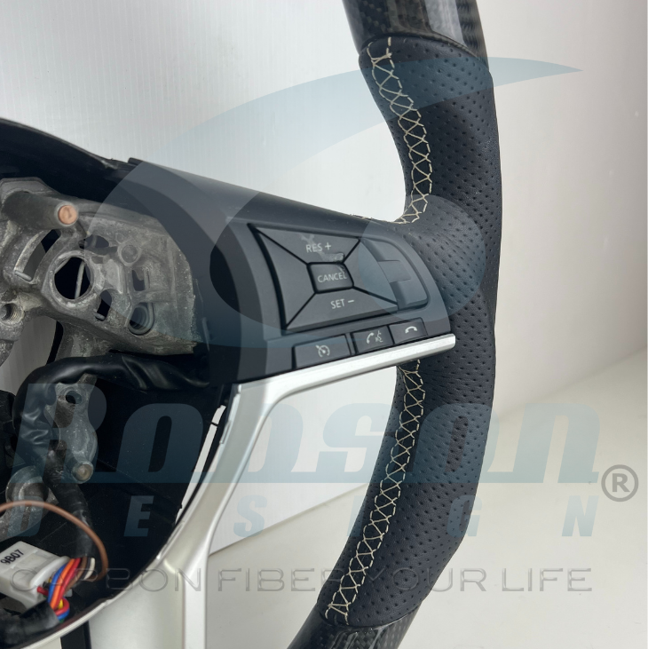 Nissan Serena Kicks X-TRAIL March Rogue Qashqai 2016-2020 carbon Fiber Steering Wheel (core exchange required) - Image 4