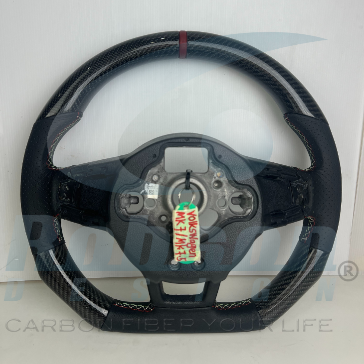 Volkswagen Golf GTI MK7 MK7.5 2015-2020 carbon Fiber Steering Wheel (core exchange required) - Image 2