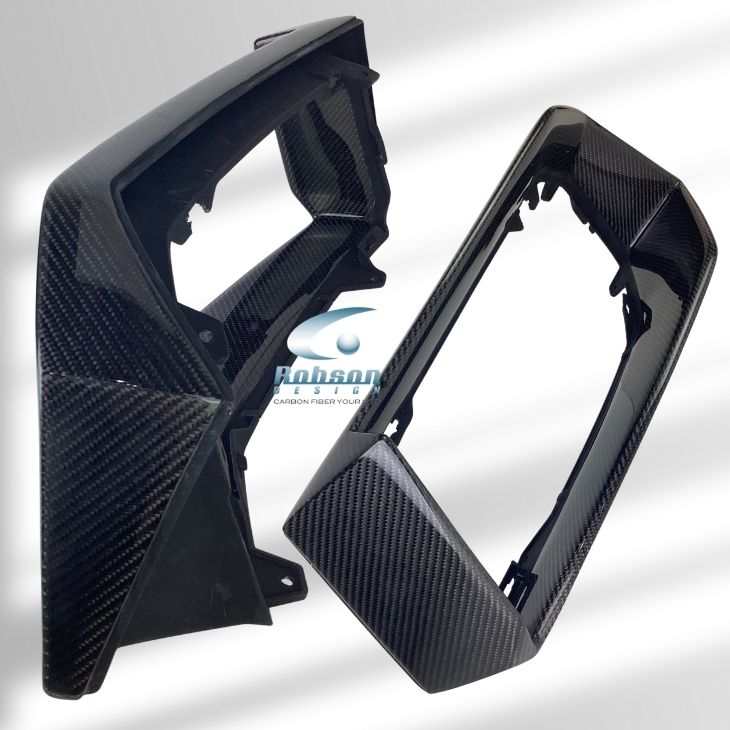 Lamborghini Aventador LP700/LP740/LP750 Premium Carbon Fiber Front Bumper Air Vents Panels (core exchange required) - Image 3