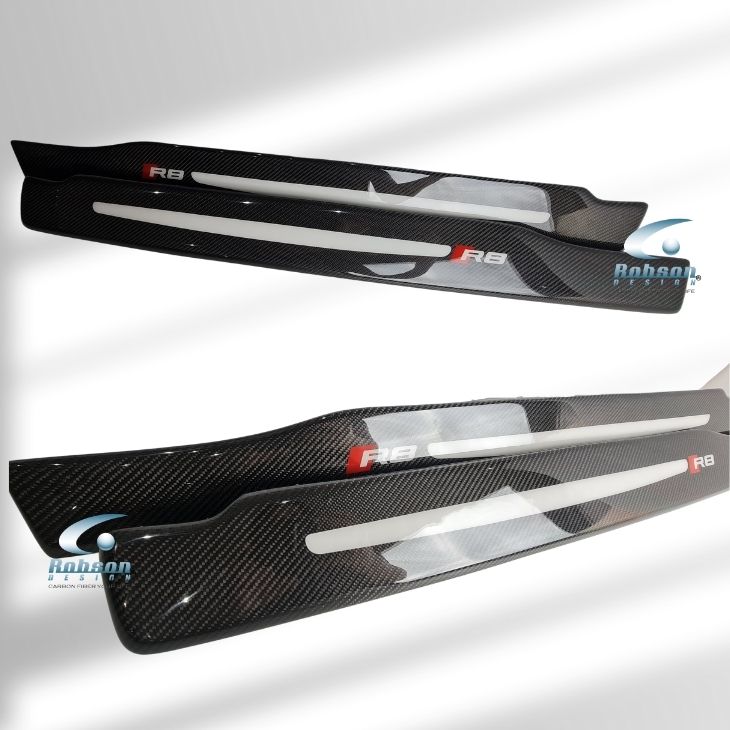 Audi R8 Premium Carbon Fiber Door Sill Plate 2008-2015 *2 pcs* (core exchange required) - Image 2