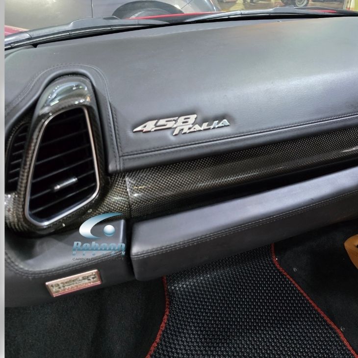 Ferrari 458 Italia Premium Plain Carbon Fiber Dashboard Panlerels (8pcs) 2009-2015(core exchange required) - Image 4