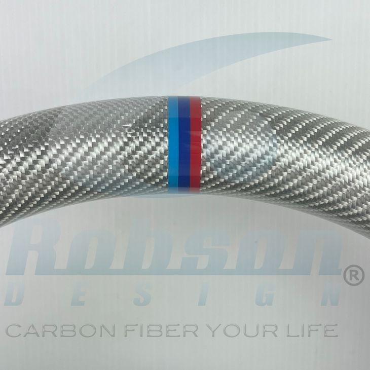 BMW E88 E90 E92 E93 M-Sport Genuine Silver Carbon Fiber Steering Wheel 2007-2013(core exchange required) - Image 2