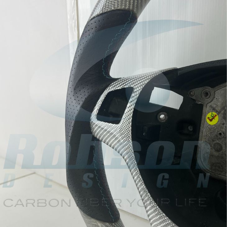 BMW E88 E90 E92 E93 M-Sport Genuine Silver Carbon Fiber Steering Wheel 2007-2013(core exchange required) - Image 3