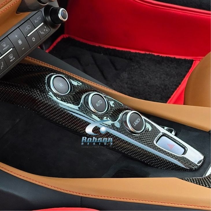 Ferrari Portofino/M Genuine Plain Carbon Fiber Center Bridge Gear Trim(core exchange required) - Image 4