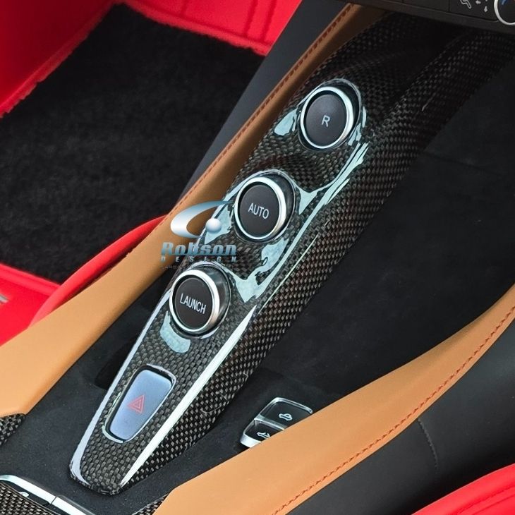 Ferrari Portofino/M Genuine Plain Carbon Fiber Center Bridge Gear Trim(core exchange required)