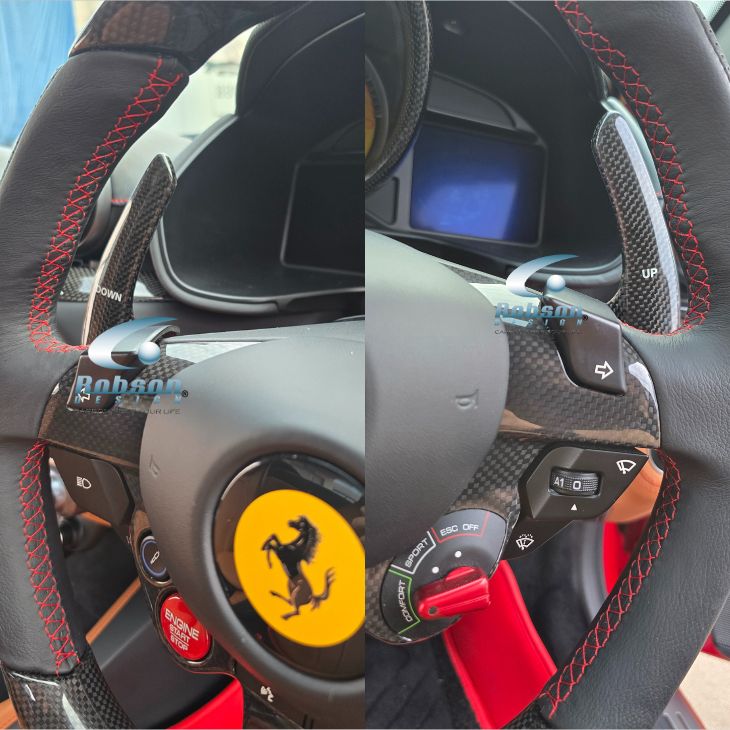 Ferrari F8 Premium Plain Carbon Fiber Paddle Shifter - Image 2
