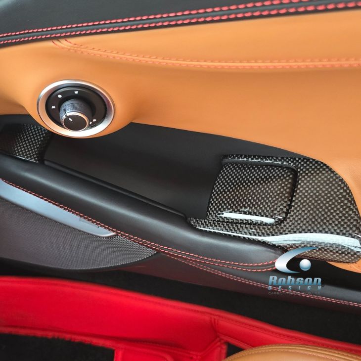 Ferrari Portofino/Portofino M Premium Plain Carbon Fiber Door Puller-4pcs (core exchange required) - Image 4