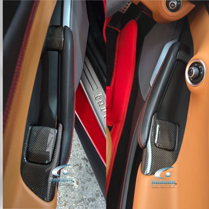 Ferrari Portofino/Portofino M Premium Plain Carbon Fiber Door Puller-4pcs (core exchange required) - Image 2