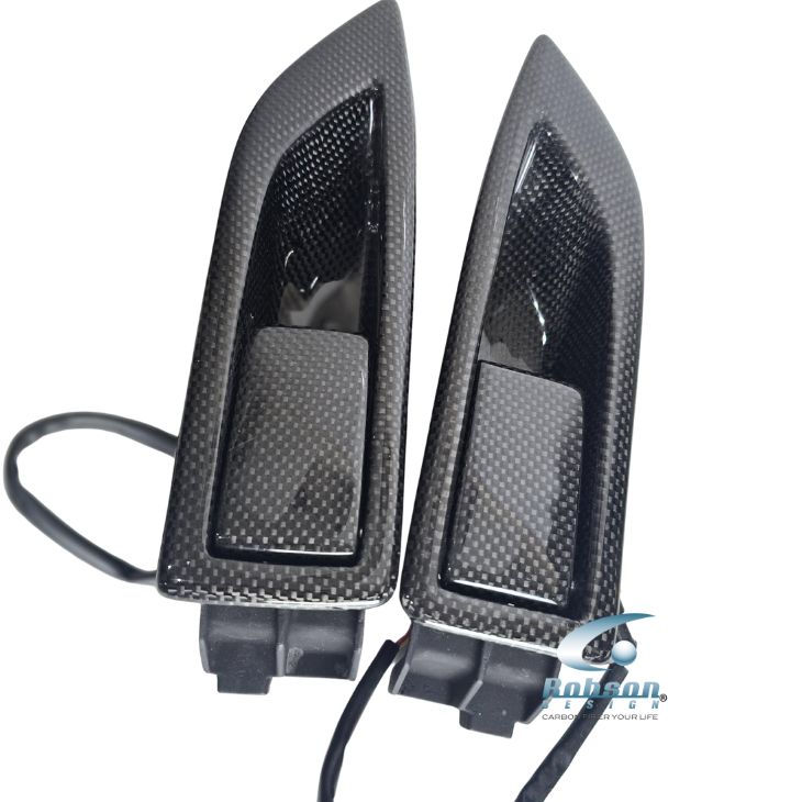 Ferrari 458 Italia Genuine plain Carbon Fiber Door Puller (4pcs) 2009-2015(core exchange required) - Image 6