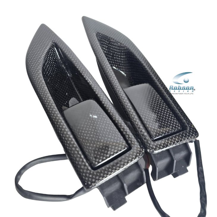 Ferrari 458 Italia Genuine plain Carbon Fiber Door Puller (4pcs) 2009-2015(core exchange required) - Image 5