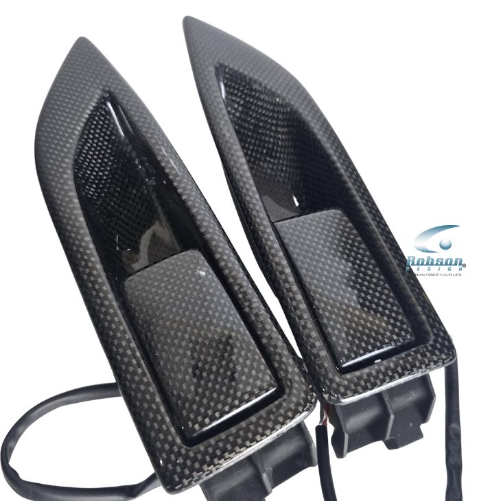 Ferrari 458 Italia Genuine plain Carbon Fiber Door Puller (4pcs) 2009-2015(core exchange required)