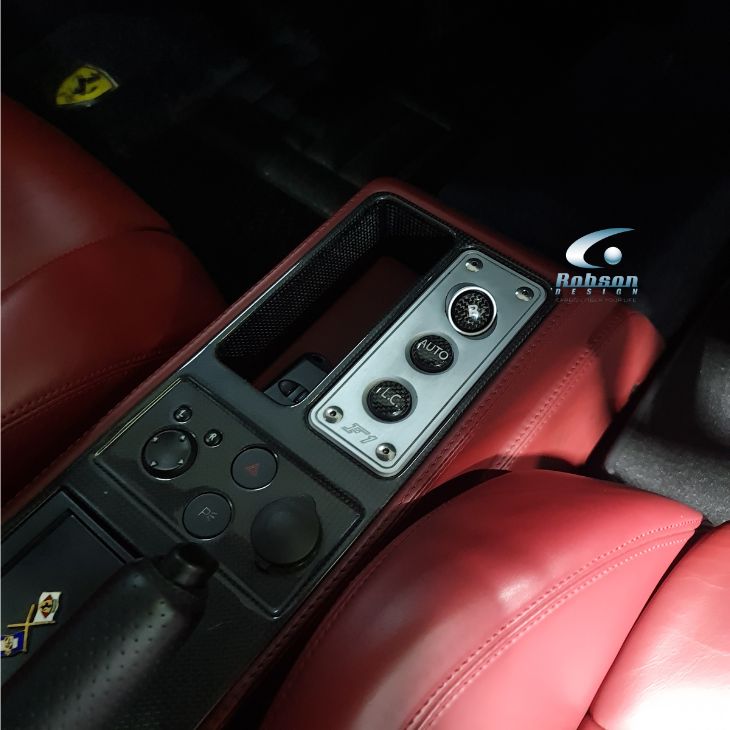 Ferrari 430 Coupe Spider/Scuderia 2004-2009 Genuine plain Carbon Fiber Gear Panel (core exchange required) - Image 2