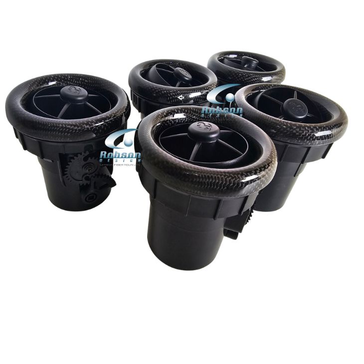 Ferrari 430 Coupe Spider/Scuderia 2004-2009 Genuine plain Carbon Fiber Aircon Ring 5pcs set (core exchange required) - Image 2