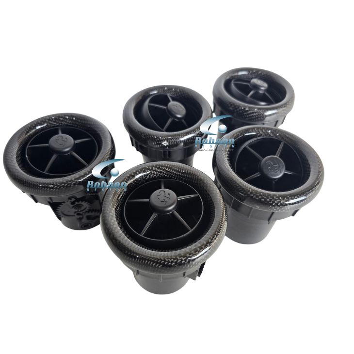Ferrari 430 Coupe Spider/Scuderia 2004-2009 Genuine plain Carbon Fiber Aircon Ring 5pcs set (core exchange required)