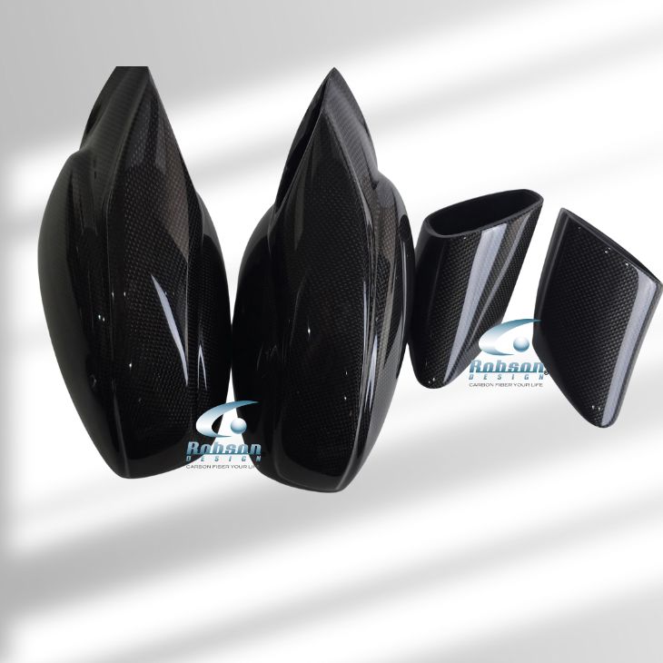 Ferrari 458 Italia 2009-2015 Genuine plain Carbon Fiber Side Mirror Cover 4pcs set (core exchange required) - Image 2