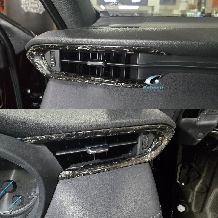 Toyota Harrier Hybrid 2025 Premium Forged Carbon Fiber Dash Aircon Panel*2pcs* (core exchange required)
