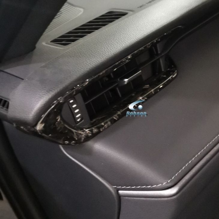 Toyota Harrier Hybrid 2025 Premium Forged Carbon Fiber Dash Aircon Panel*2pcs* (core exchange required) - Image 3