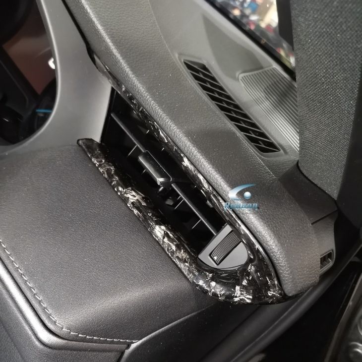 Toyota Harrier Hybrid 2025 Premium Forged Carbon Fiber Dash Aircon Panel*2pcs* (core exchange required) - Image 2