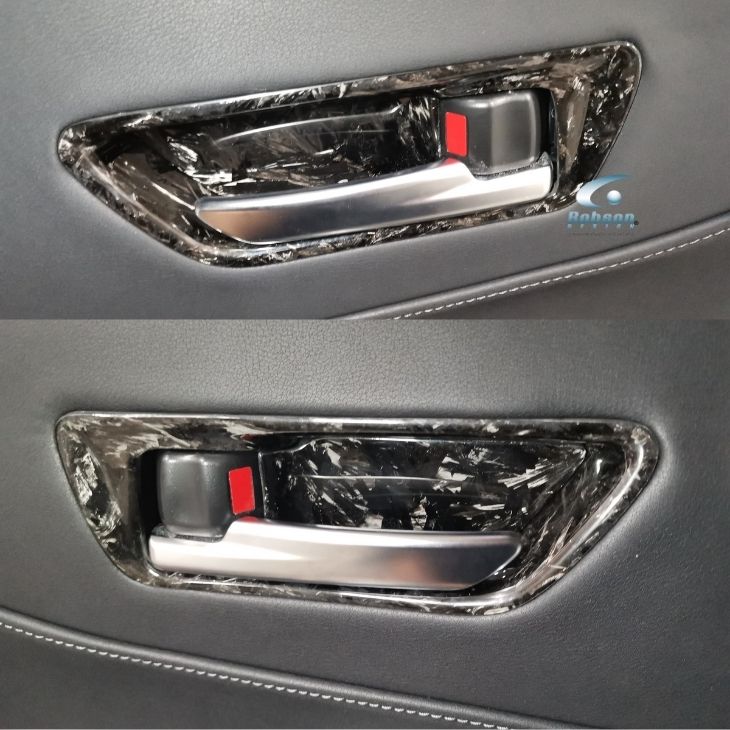 Toyota Harrier Hybrid 2025 Premium Forged Carbon Fiber Door Puller Cover*4pcs* (core exchange required) - Image 4