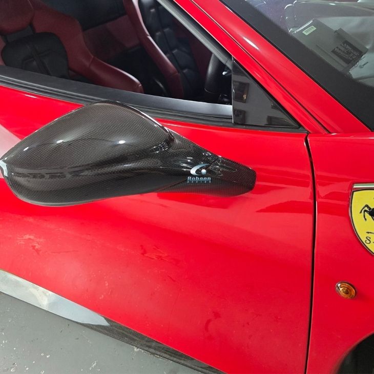 Ferrari 458 Italia 2009-2015 Genuine plain Carbon Fiber Side Mirror Cover 4pcs set (core exchange required) - Image 5