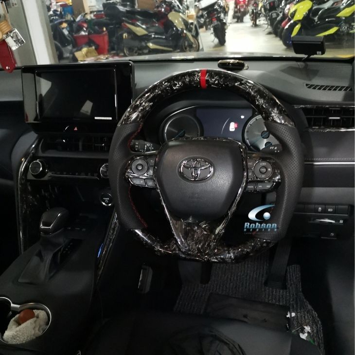 Toyota Harrier Hybrid 2025 Premium Forged Carbon Fiber Steering Wheel(core exchange required) - Image 2