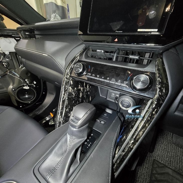 Toyota Harrier Hybrid 2025 Premium Forged Carbon Fiber Center Console Panel*4pcs* (core exchange required) - Image 2