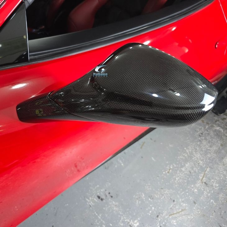 Ferrari 458 Italia 2009-2015 Genuine plain Carbon Fiber Side Mirror Cover 4pcs set (core exchange required) - Image 6