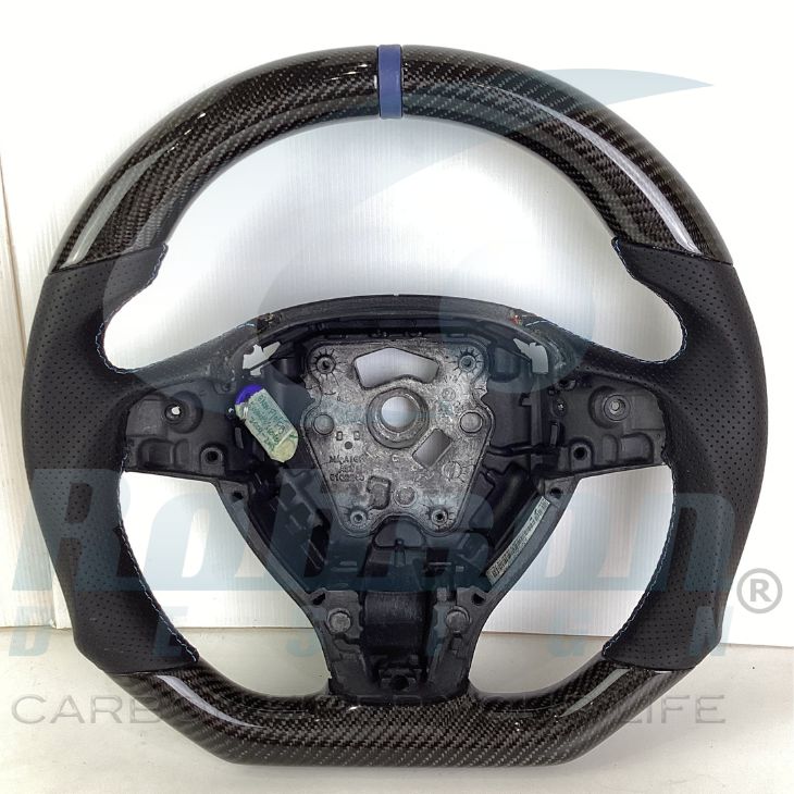 BMW F10 F01 F11 F07 7/5 Series Genuine carbon Fiber Steering Wheel 2006-2013-*Blue Ring*(core exchange required)