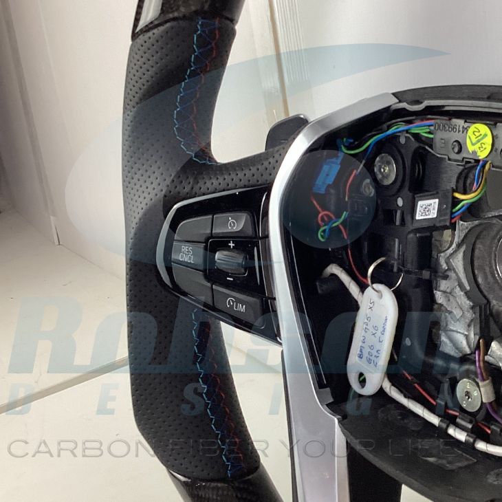 BMW G30 G12 G15 G16 G05 G06 G07 X5 X6 Genuine Carbon Fiber Steering Wheel 2018-2023(core exchange required) - Image 4