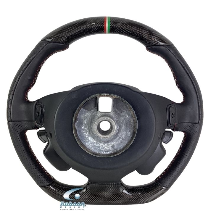 Ferrari California T 458 Italia F12 488 GTB Genuine plain Carbon Fiber Steering Wheel 2009-2015(core exchange required) - Image 5