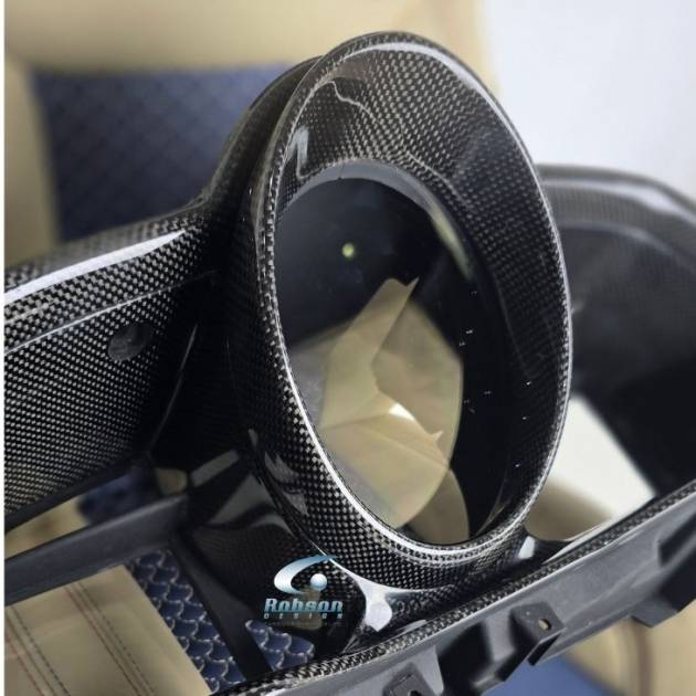 Ferrari 458 Italia Premium Plain Carbon Fiber Instrument Meter Ring 2009-2015(core exchange required)