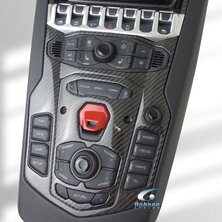 Lamborghini Aventador LP700 LP740 LP750 LP770 Premium Carbon Fiber Center Switch Surround **2pcs**(core exchange required) - Image 2