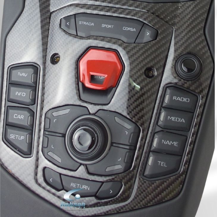 Lamborghini Aventador LP700 LP740 LP750 LP770 Premium Carbon Fiber Center Switch Surround **2pcs**(core exchange required) - Image 3