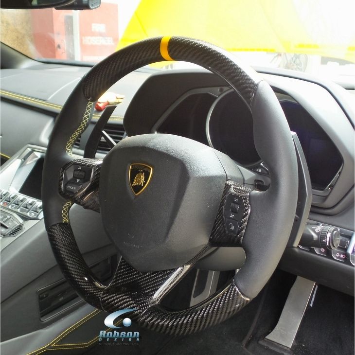 Lamborghini Aventador LP700 LP740 LP750 LP770 Premium Carbon Fiber Steering Wheel (core exchange required) - Image 4