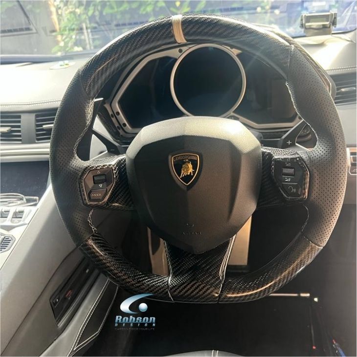 Lamborghini Aventador LP700 LP740 LP750 LP770 Premium Carbon Fiber Steering Wheel (core exchange required) - Image 3