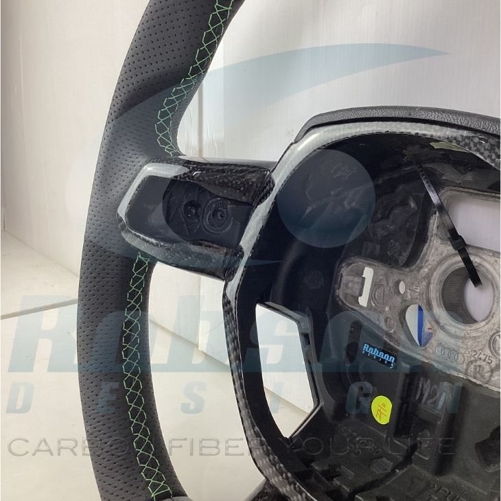 Lamborghini Huracan carbon Fiber Steering Wheel 2014-2021*Green Ring* (core exchange required) - Image 2
