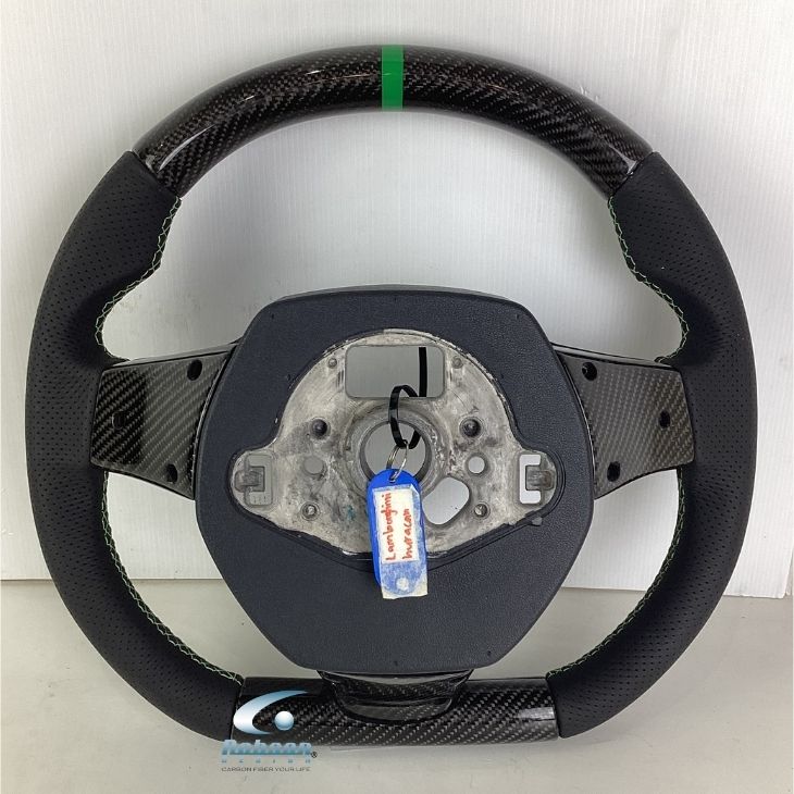 Lamborghini Huracan carbon Fiber Steering Wheel 2014-2021*Green Ring* (core exchange required) - Image 5