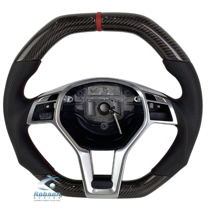Mercedes Benz W204 C250 W117 CLA45 AMG C250 SLK250 carbon Fiber Steering Wheel 2012-2016 (core exchange required)