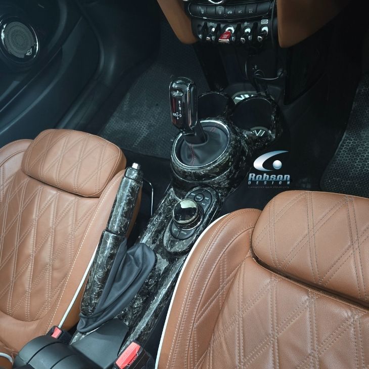 Mini Cooper F54 F55 F56 F57 2014-2020 Genuine Forged Carbon Fiber Full Center Console (core exchange required) - Image 3