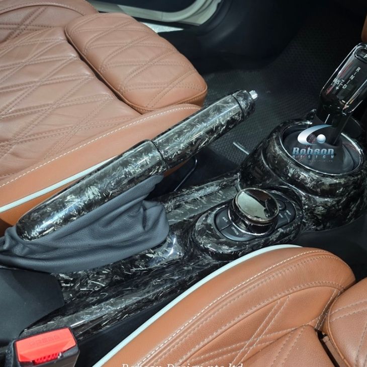 Mini Cooper F54 F55 F56 F57 2014-2020 Genuine Forged Carbon Fiber E-brake Handle(2pcs) (core exchange required) - Image 2
