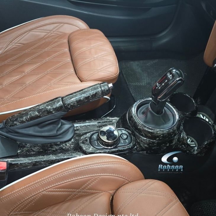 Mini Cooper F54 F55 F56 F57 2014-2020 Genuine Forged Carbon Fiber Full Center Console (core exchange required) - Image 2