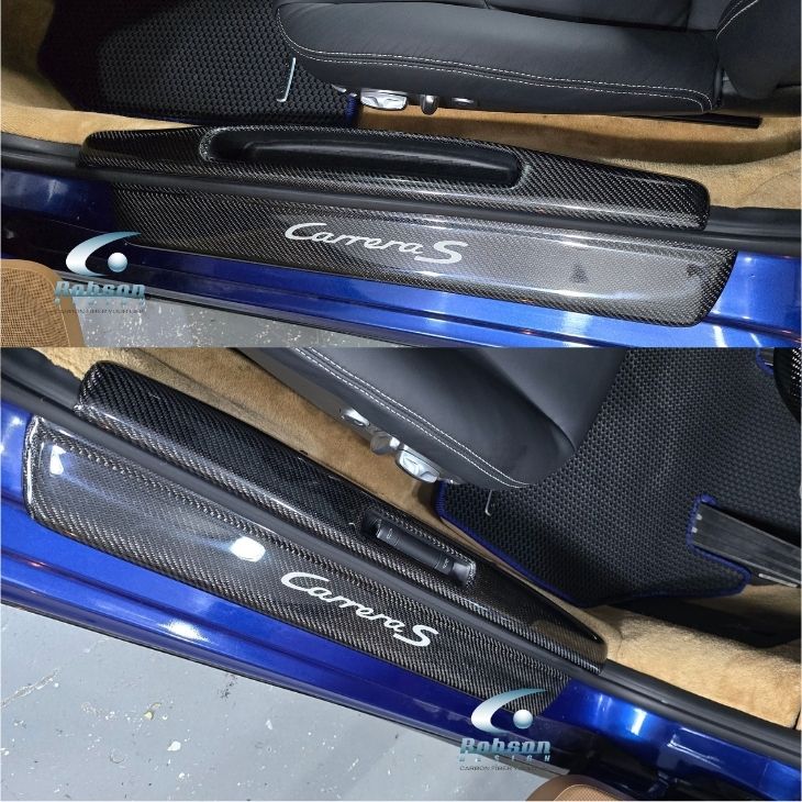 Porsche Carrera S 997 911 2009-2016 Genuine Carbon Fiber Door Sill Plate (core exchange required) - Image 3