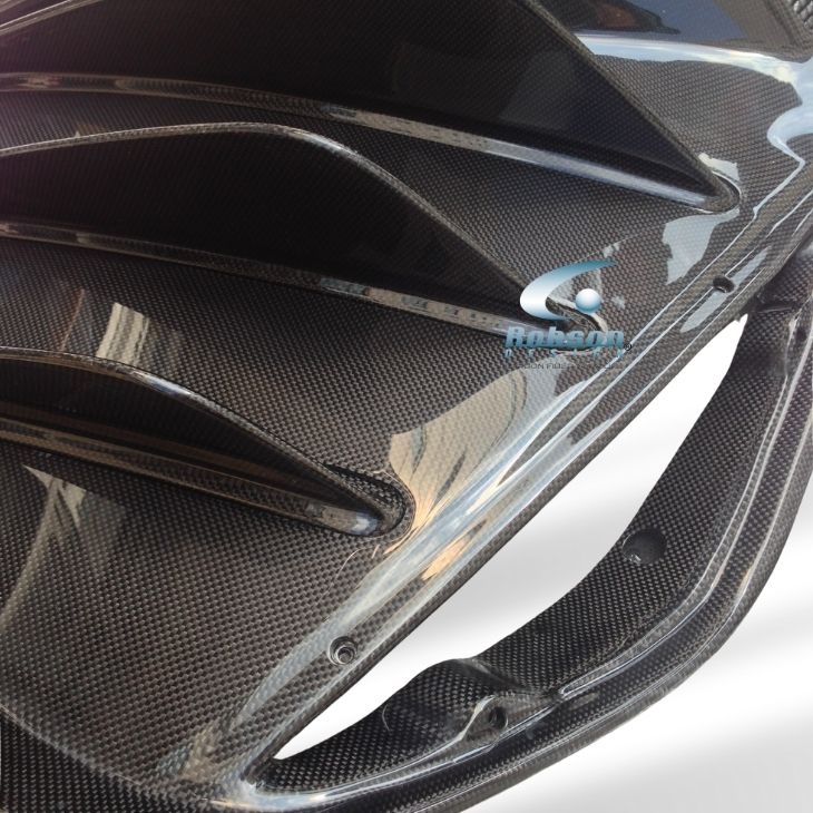 Ferrari 458 Italia Premium Plain Carbon Fiber Rear Diffuser with Fins 2009-2015(core exchange required) - Image 3