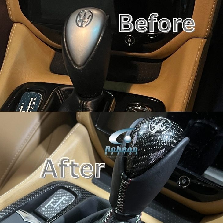 Maserati GranTurismo MC Stradale Quattroportre 2013-2019 Premium Carbon Fiber Gear Knob Cover(core exchange required) - Image 2