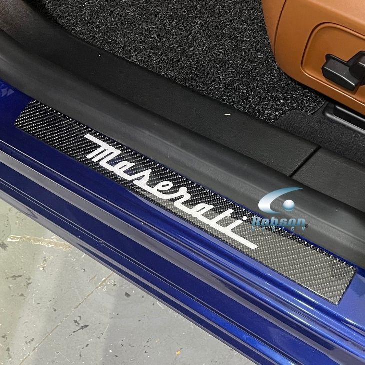 Maserati Ghibli Gran Cabrio Customized Full Carbon Fiber Door Sill Plate (2pcs set) - Image 2